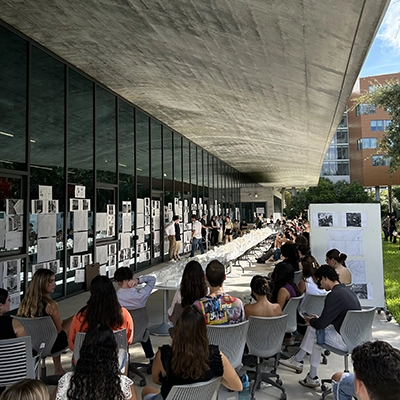 school of architecture event with students