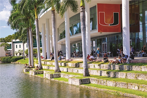 Photo of the University of Miami student center